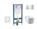 Geberit Duofix - Set předstěnové instalace, klozetu TECEone a sedátka softclose, tlačítko Sigma30, lesklý chrom/matný chrom SANI