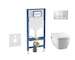 Geberit Duofix - Set předstěnové instalace, klozetu TECEone a sedátka softclose, tlačítko Sigma30, matný chrom/chrom SANI11CT210