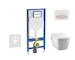 Geberit Duofix - Set předstěnové instalace, klozetu TECEone a sedátka softclose, tlačítko Sigma50, alpská bílá SANI11CT3107