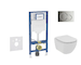 Geberit Duofix - Set předstěnové instalace, klozetu Tesi a sedátka softclose, tlačítko Sigma01, lesklý chrom SANI11CD1109