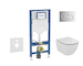 Geberit Duofix - Set předstěnové instalace, klozetu Tesi a sedátka softclose, tlačítko Sigma01, lesklý chrom SANI11CD1133