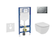 Geberit Duofix - Set předstěnové instalace, klozetu Tesi a sedátka softclose, tlačítko Sigma01, matný chrom SANI11CD2110