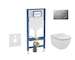 Geberit Duofix - Set předstěnové instalace, klozetu Tesi a sedátka softclose, tlačítko Sigma01, matný chrom SANI11CD2134