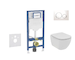 Geberit Duofix - Set předstěnové instalace, klozetu Tesi a sedátka softclose, tlačítko Sigma20, bílá/chrom SANI11CD3111