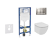 Geberit Duofix - Set předstěnové instalace, klozetu Tesi a sedátka softclose, tlačítko Sigma20, matný chrom/chrom SANI11CD2114