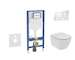 Geberit Duofix - Set předstěnové instalace, klozetu Tesi a sedátka softclose, tlačítko Sigma30, bílá/chrom SANI11CD3112