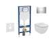Geberit Duofix - Set předstěnové instalace, klozetu Tesi a sedátka softclose, tlačítko Sigma30, lesklý chrom/matný chrom SANI11C
