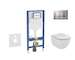 Geberit Duofix - Set předstěnové instalace, klozetu Tesi a sedátka, tlačítko Sigma30, matný chrom/chrom SANI11CD2122