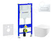 Geberit Duofix - Set předstěnové instalace, kompaktního klozetu Gaia a sedátka softclose, tlačítko Delta50, alpská bílá SANI11CA