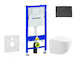 Geberit Duofix - Set předstěnové instalace, kompaktního klozetu Gaia a sedátka softclose, tlačítko Delta50, matná černá SANI11CA