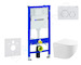 Geberit Duofix - Set předstěnové instalace, kompaktního klozetu Gaia sedátka softclose, tlačítko Delta20, alpská bílá SANI11CA31