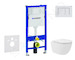 Geberit Duofix - Set předstěnové instalace, kompaktního klozetu Oudee Vortex a sedátka softclose, tlačítko Delta30, alpská bílá 