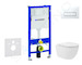 Geberit Duofix - Set předstěnové instalace, kompaktního klozetu Oudee Vortex a sedátka softclose, tlačítko Delta50, alpská bílá 