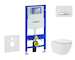Geberit Duofix - Set předstěnové instalace, kompaktního klozetu Oudee Vortex a sedátka softclose, tlačítko Sigma50, chrom/alpská