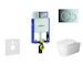 Geberit Kombifix - Modul pro závěsné WC s tlačítkem Sigma01, lesklý chrom + Duravit ME by Starck - WC a sedátko, Rimless, SoftCl
