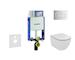 Geberit Kombifix - Modul pro závěsné WC s tlačítkem Sigma01, lesklý chrom + Ideal Standard Tesi - WC a sedátko, Aquablade, SoftC