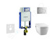 Geberit Kombifix - Modul pro závěsné WC s tlačítkem Sigma01, lesklý chrom + Tece One - sprchovací toaleta a sedátko, Rimless, So