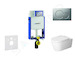 Geberit Kombifix - Modul pro závěsné WC s tlačítkem Sigma01, matný chrom + Duravit ME by Starck - WC a sedátko, Rimless, SoftClo