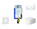 Geberit Kombifix - Modul pro závěsné WC s tlačítkem Sigma20, bílá/lesklý chrom + Duravit ME by Starck - WC a sedátko, Rimless, S
