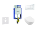 Geberit Kombifix - Modul pro závěsné WC s tlačítkem Sigma20, bílá/lesklý chrom + Villeroy Boch - WC a sedátko, DirectFlush, Soft