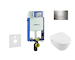 Geberit Kombifix - Modul pro závěsné WC s tlačítkem Sigma20, lesklý chrom/chrom mat + Villeroy Boch - WC a sedátko, DirectFlush,