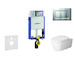 Geberit Kombifix - Modul pro závěsné WC s tlačítkem Sigma20, matný chrom/chrom + Duravit ME by Starck - WC a sedátko, Rimless, S