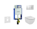 Geberit Kombifix - Modul pro závěsné WC s tlačítkem Sigma20, matný chrom/chrom + Ideal Standard Tesi - WC a sedátko, Aquablade, 