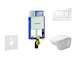Geberit Kombifix - Modul pro závěsné WC s tlačítkem Sigma30, bílá/lesklý chrom + Duravit D-Code - WC a sedátko, Rimless, SoftClo