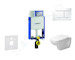 Geberit Kombifix - Modul pro závěsné WC s tlačítkem Sigma30, bílá/lesklý chrom + Duravit D-Code - WC a sedátko, Rimless, SoftClo