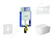 Geberit Kombifix - Modul pro závěsné WC s tlačítkem Sigma30, bílá/lesklý chrom + Duravit ME by Starck - WC a sedátko, Rimless, S