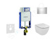Geberit Kombifix - Modul pro závěsné WC s tlačítkem Sigma30, lesklý chrom/chrom mat + Ideal Standard Tesi - WC a sedátko, Aquabl
