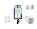 Geberit Kombifix - Modul pro závěsné WC s tlačítkem Sigma30, lesklý chrom/chrom mat + Tece One - sprchovací toaleta a sedátko, R