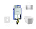 Geberit Kombifix - Modul pro závěsné WC s tlačítkem Sigma30, lesklý chrom/chrom mat + Tece One - sprchovací toaleta a sedátko, R