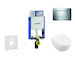Geberit Kombifix - Modul pro závěsné WC s tlačítkem Sigma30, lesklý chrom/chrom mat + Villeroy Boch - WC a sedátko, DirectFlush,