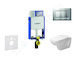 Geberit Kombifix - Modul pro závěsné WC s tlačítkem Sigma30, matný chrom/chrom + Duravit D-Code - WC a sedátko, Rimless, SoftClo