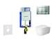 Geberit Kombifix - Modul pro závěsné WC s tlačítkem Sigma30, matný chrom/chrom + Duravit ME by Starck - WC a sedátko, Rimless, S