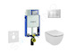 Geberit Kombifix - Modul pro závěsné WC s tlačítkem Sigma30, matný chrom/chrom + Ideal Standard Tesi - WC a sedátko, Aquablade, 