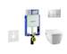 Geberit Kombifix - Modul pro závěsné WC s tlačítkem Sigma30, matný chrom/chrom + Tece One - sprchovací toaleta a sedátko, Rimles