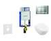 Geberit Kombifix - Modul pro závěsné WC s tlačítkem Sigma30, matný chrom/chrom + Villeroy Boch - WC a sedátko, DirectFlush, Soft