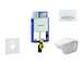 Geberit Kombifix - Modul pro závěsné WC s tlačítkem Sigma50, alpská bílá + Duravit D-Code - WC a sedátko, Rimless, SoftClose 110
