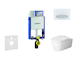 Geberit Kombifix - Modul pro závěsné WC s tlačítkem Sigma50, alpská bílá + Duravit ME by Starck - WC a sedátko, Rimless, SoftClo