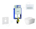 Geberit Kombifix - Modul pro závěsné WC s tlačítkem Sigma50, alpská bílá + Duravit ME by Starck - WC a sedátko, Rimless, SoftClo