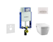 Geberit Kombifix - Modul pro závěsné WC s tlačítkem Sigma50, alpská bílá + Tece One - sprchovací toaleta a sedátko, Rimless, Sof