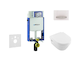 Geberit Kombifix - Modul pro závěsné WC s tlačítkem Sigma50, alpská bílá + Villeroy Boch - WC a sedátko, DirectFlush, SoftClose,