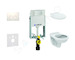 Geberit Kombifix - Set předstěnové instalace, klozet Alpha se sedátkem, tlačítko Delta21, alpská bílá 110.100.00.1 NR1