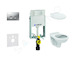 Geberit Kombifix - Set předstěnové instalace, klozet Alpha se sedátkem, tlačítko Delta21, matný chrom 110.100.00.1 NR3