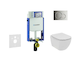 Geberit Kombifix - Set předstěnové instalace, klozetu a sedátka Ideal Standard Tesi, tlačítka Sigma01, Rimless, SoftClose, leskl