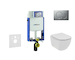Geberit Kombifix - Set předstěnové instalace, klozetu a sedátka Ideal Standard Tesi, tlačítka Sigma01, Rimless, SoftClose, matný