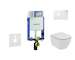 Geberit Kombifix - Set předstěnové instalace, klozetu a sedátka Ideal Standard Tesi, tlačítka Sigma01, Rimless, SoftClose, alpsk