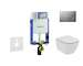 Geberit Kombifix - Set předstěnové instalace, klozetu a sedátka Ideal Standard Tesi, tlačítka Sigma01, Rimless, SoftClose, matný